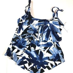 Maxine Blue Print Tankini Swim 6